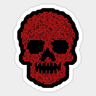 Cyber Red Skull Sticker